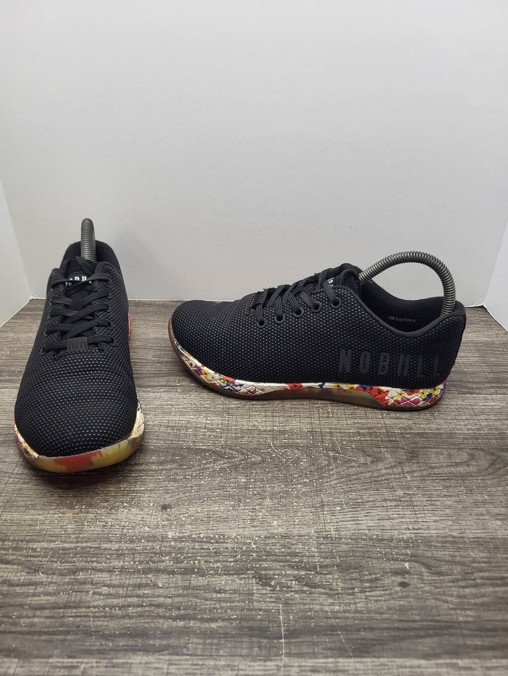 Nobull Black Impact Daisy Floral Trainer Sneakers Athlete Shoes Womens 7.5